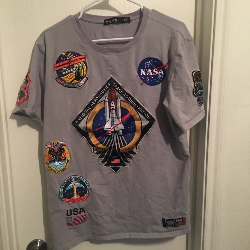 Hudson silver NASA shirt.